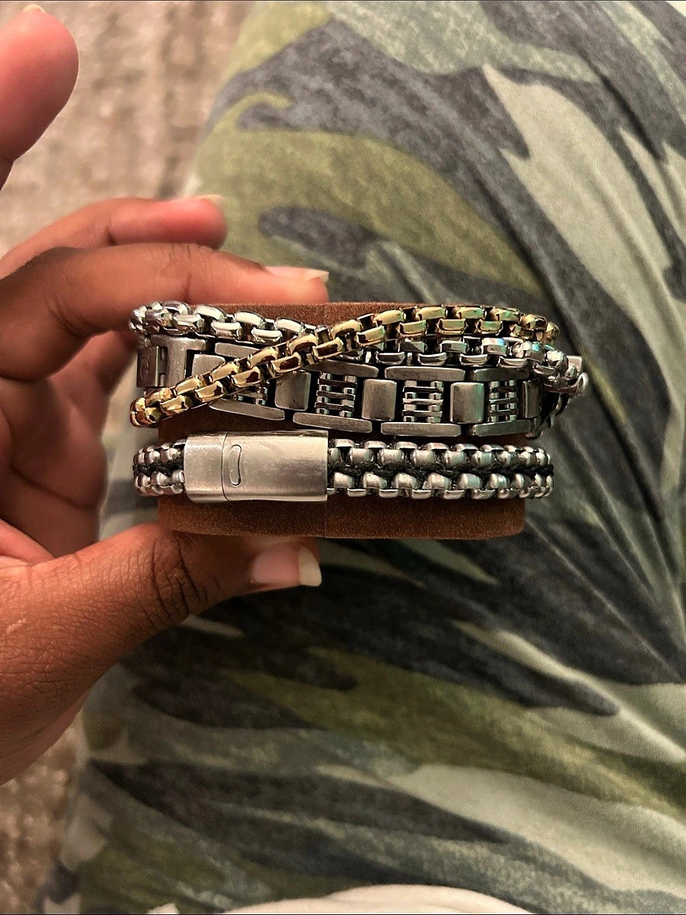 Mixed Metal Bracelet Stack - Picture 2 of 2